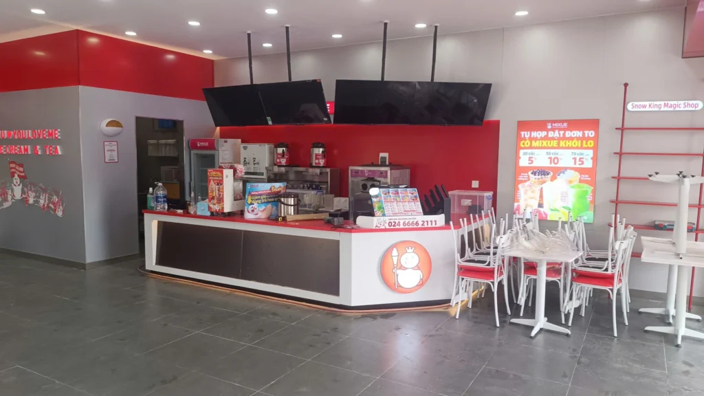 Chuỗi Trà Sữa Mixue – Thi Công Không Gian F&B Trẻ Trung