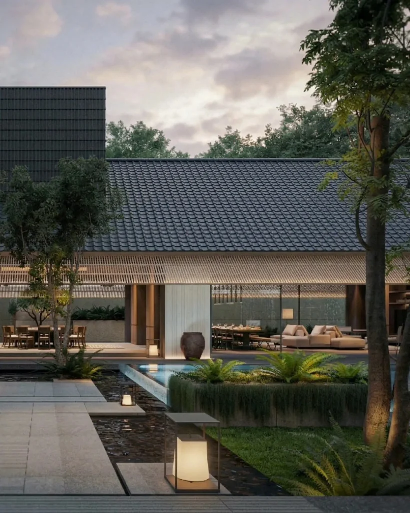 Biệt Thự Nghỉ Dưỡng Sinh Thái Sóc Sơn – Không Gian Sân Vườn Thư Thái